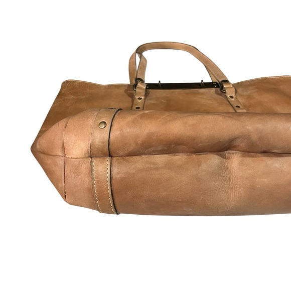 Patricia Nash Benvenuto Tan Leather Tote Shoulder Bag - Picture 9 of 15